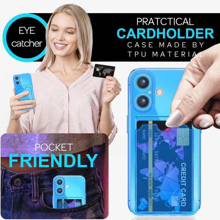 Image du produit Nalia Transparent Transparent Silicone Porte-cartes (Apple iPhone 16 Plus)