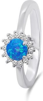 Produktbild Brilio Silver - Beautiful silver ring with opal and zircons RI056WB - Circuit: 60 mm (60)