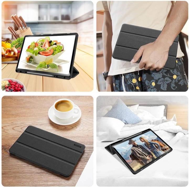 Produktbild Samsung Galaxy Tab S10FE Plus - Ducis Domo Series, aufstellbares Flip-Etui, Schwarz (Samsung Galaxy Tab S10 FE+)