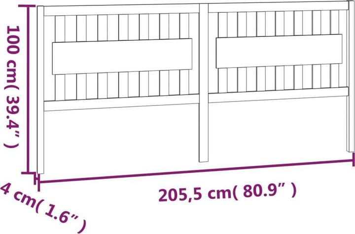 Image du produit vidaXL Kopfteil (205 x 5 x 100 cm)