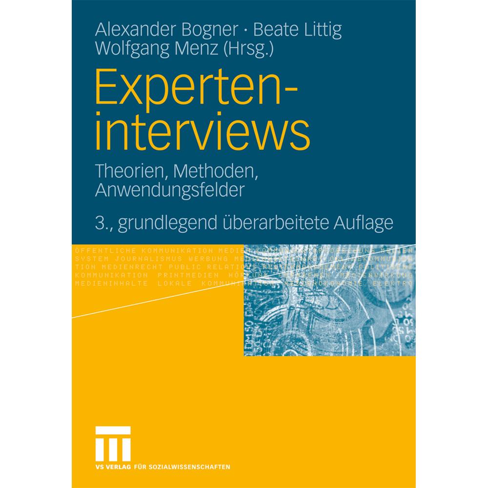 Experteninterviews, Fachbücher von Wolfgang, Beate Menz, Bogner, Alexander Littig