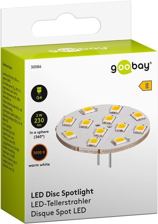 Produktbild Goobay LED Tellerstrahler, 2 W (G4, 2 W, 230 lm, 1 x, E)