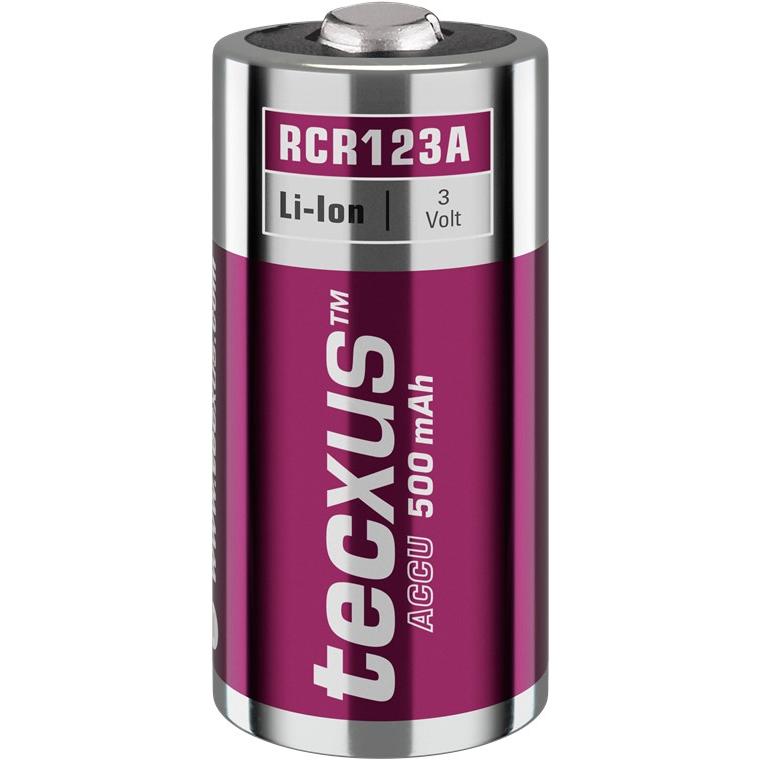 Thumbnail - Tecxus RCR123 Akku - 500 mAh, 4 Stk. Karton (4 Stk., RCR123A, 500 mAh), Batterien + Akkus