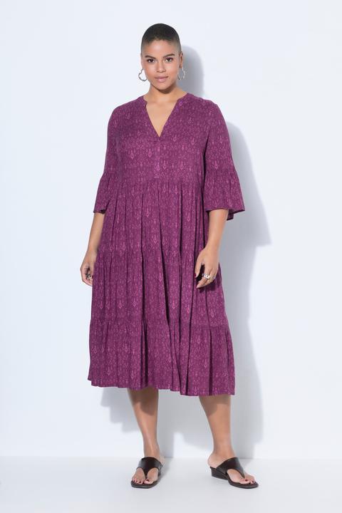 Image du produit Studio Untold Robe maxi, coupe évasée, cachemire, manches 3/4 (50, 52)