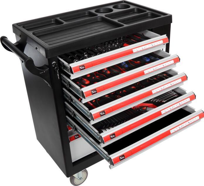 Actual product image Proline Tool cupboard. 7 drawers 79x49x101cm with front panel 206 pcs. Prolin hd (206 pieces)