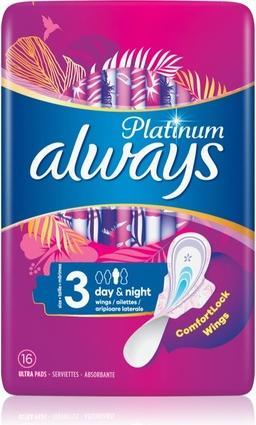 Produktbild Always Ultra Platinum Day Night Σερβιέτες Μέγεθος 3 Special Pack 64 Τεμάχια (64x)
