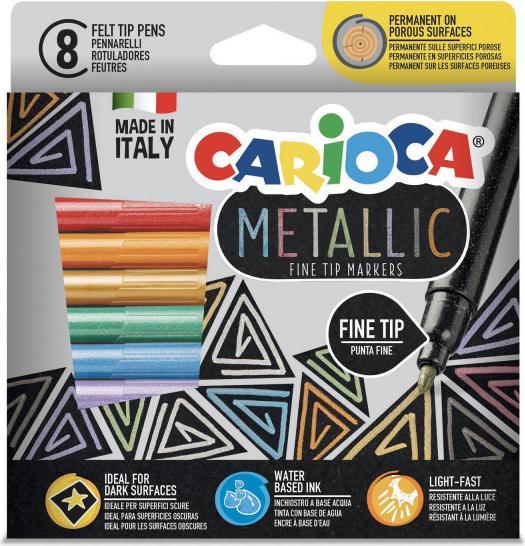 Actual product image Carioca Metal markers in 8 colours (8x)