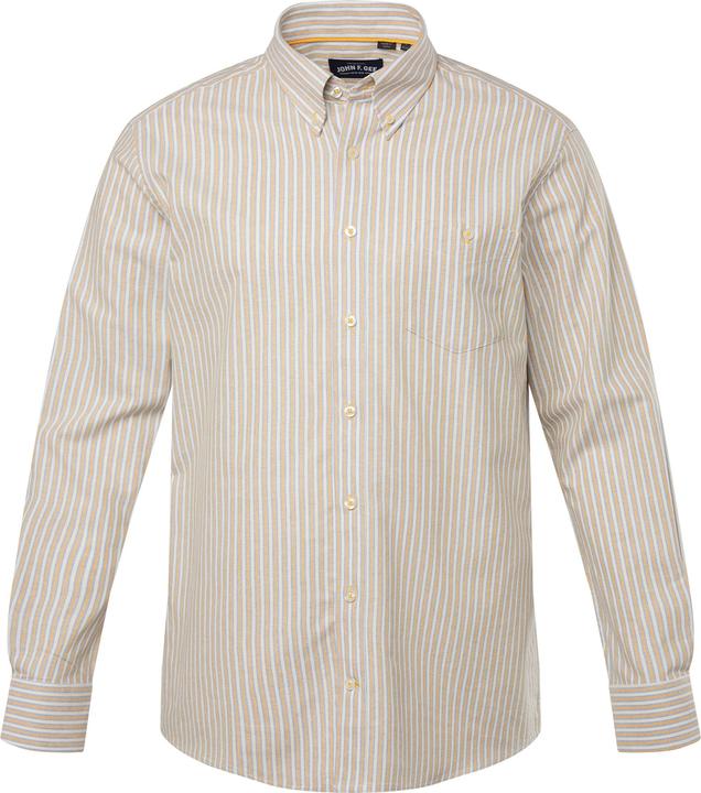 Produktbild John F. Gee Streifenhemd, Langarm, Buttondown-Kragen, Comfort Fit (3XL)