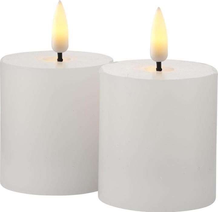Sirius LED-Kerze Sille Mini 5.4 cm x 6.5 cm, Weiss (2 x)