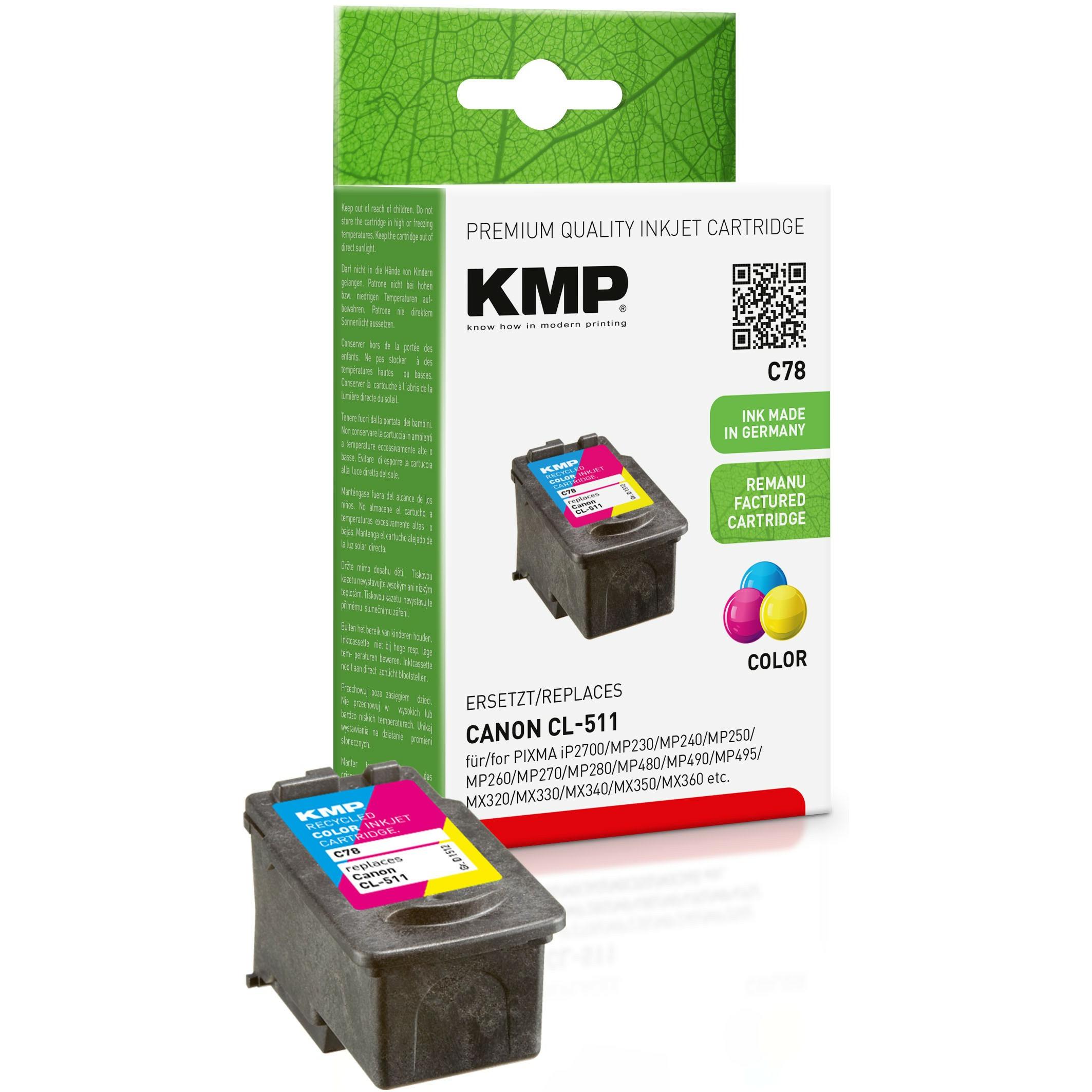 KMP, Druckerpatrone, C78 (M, C, Y)