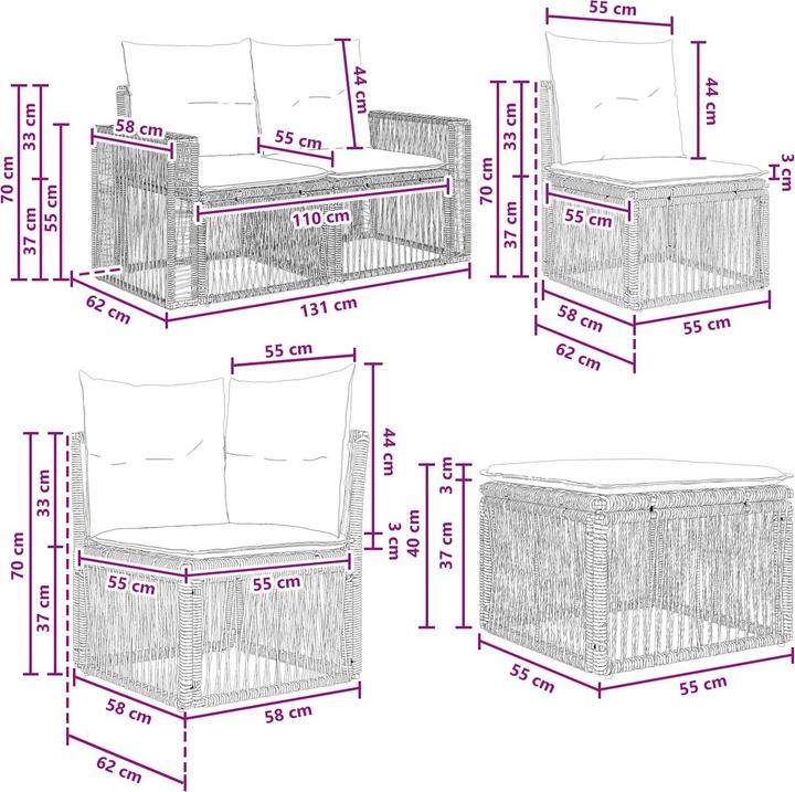 Immagine prodotto vidaXL Outdoor-Sofagarnitur