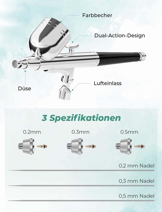Image du produit Oasser Airbrush Set mit Kompressor