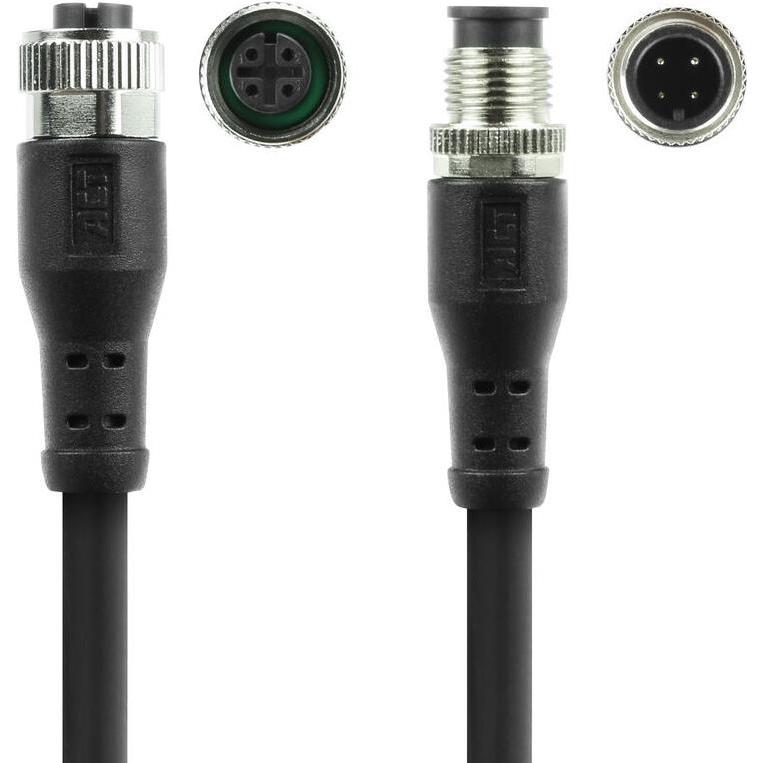 Thumbnail - ACT Industrial 3.00 meters Sensor cable M12A 4-pin male to M12A 4-pin female, Superflex Xtreme TPE cable, Elektronikkabe...