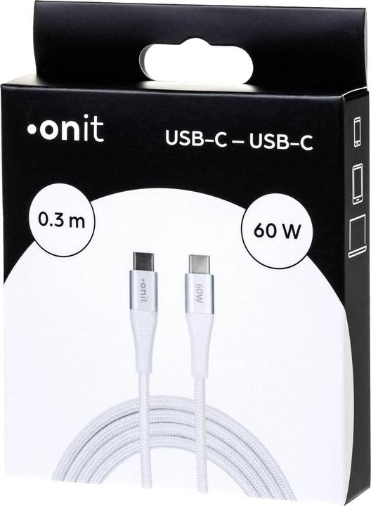 Produktbild Onit USB C — USB C (0.30 m, USB 3.0, 60 W)