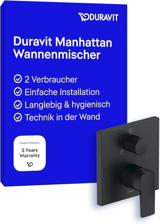 Productafbeelding Duravit Miscelatore monocomando da incasso per vasca Manhattan, consumatore 2, MH5210012