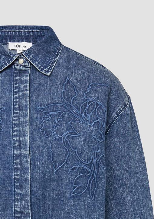 Immagine prodotto s.Oliver Denim-Bluse mit Stickerei (48)