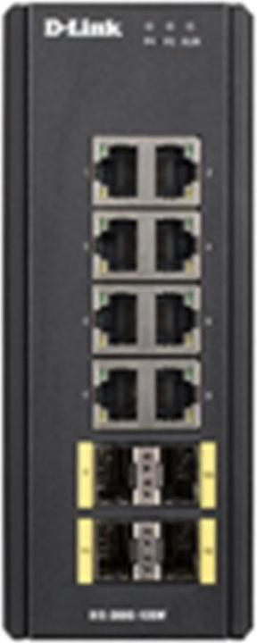 Immagine prodotto D-Link Switch industriale gestito a 12 porte L2 con 8 porte 10/100/1000BaseTX e 4 porte 100/1000BaseSFP (12 porte)
