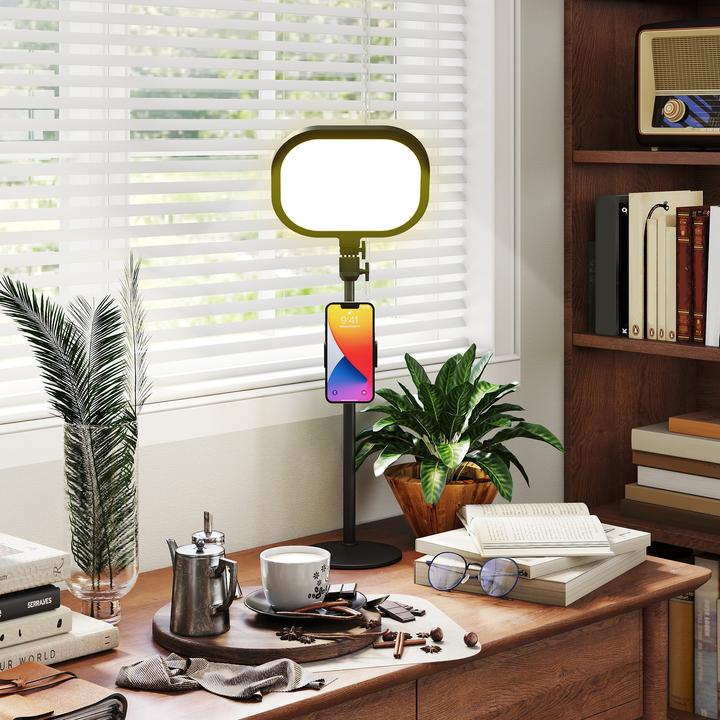 Produktbild Homcom Tischlampe Metall, PC Schwarz (1150 lm)