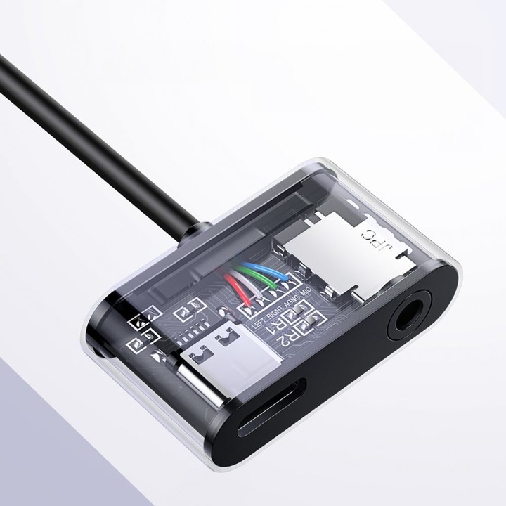 Image du produit Ugreen Adaptateur USB-C vers audio 3.5mm + USB-C femelle (USB Type C, Prise de 3,5 mm, USB Type C)
