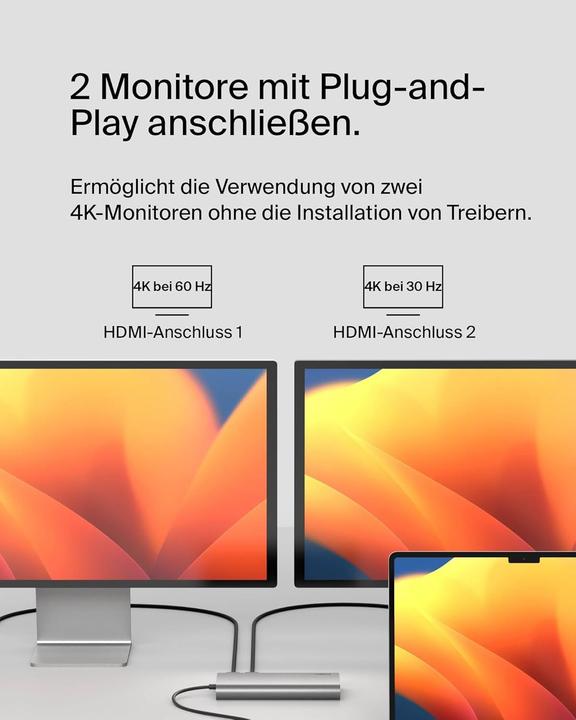 Produktbild Belkin INC015BTSGY-CZ (USB-C, 1 Port)