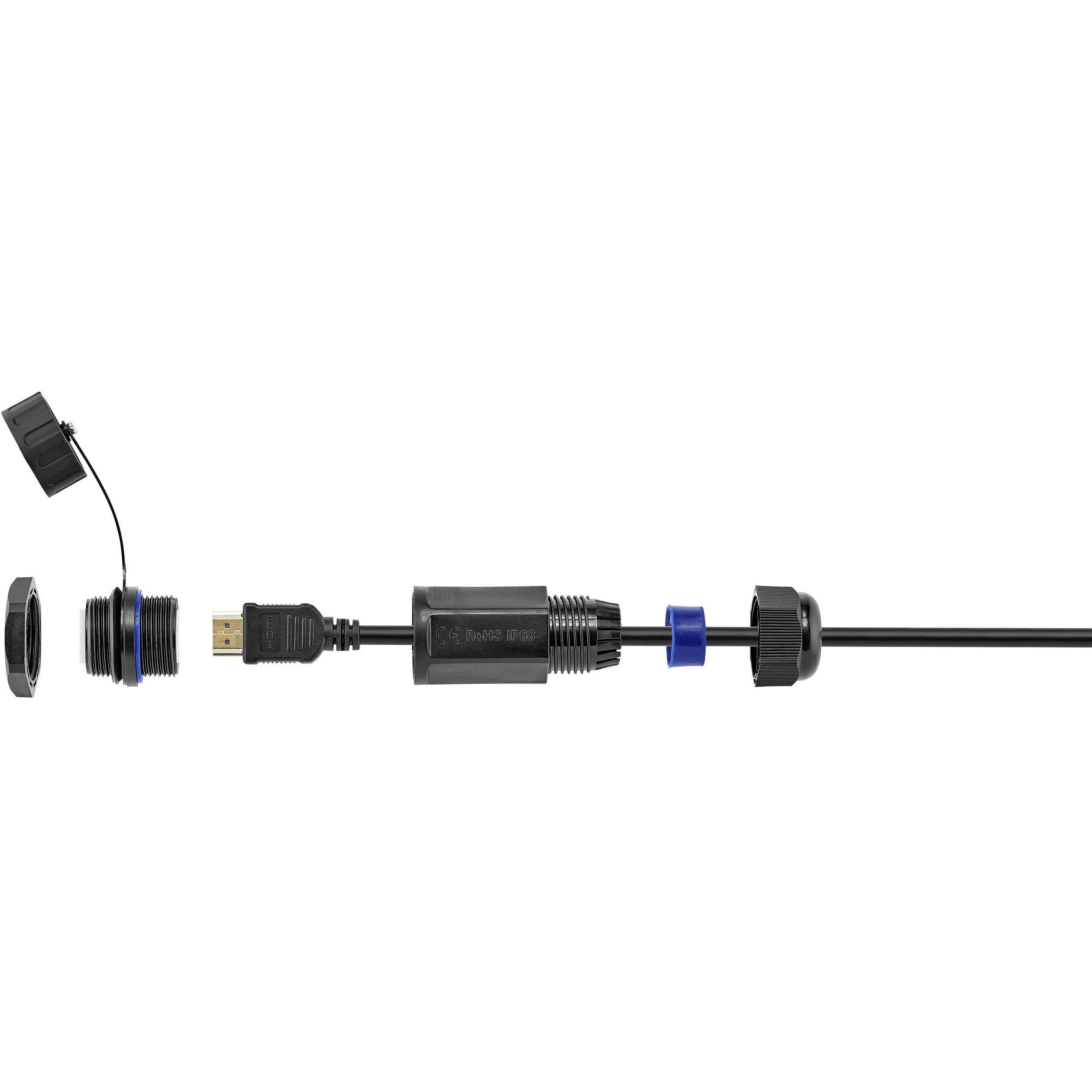 Thumbnail - Renkforce SpeaKa Professional IP68 HDMI Kabel (1 m, HDMI), Video Kabel