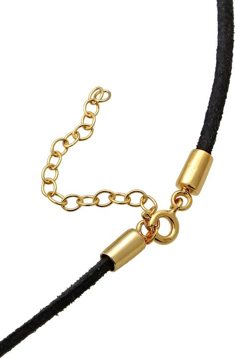 Produktbild Elli Halskette Choker Velour Kugel Geo Basic 925 Sterling Silber (Kunstleder, 925er Sterling Silber, Keine Stein, 32 cm)