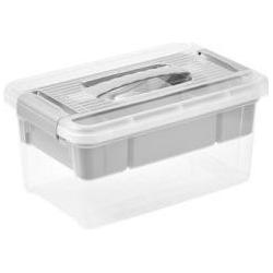 keeeper, Box portaoggetti, Aufbewahrungsbox henri, 5 Liter, nordic-grey Organizer-Box mit herausnehmbarem Einsatz und Trageg (5 l)