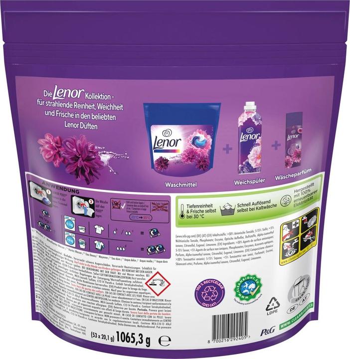 Image du produit Lenor Améthyste Rêve floral (53 Cycles de lavage, Pods de lavage)