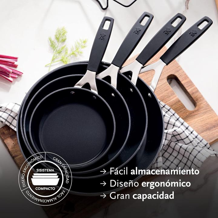 Actual product image MasterPRO Smart Nonstick Cookware Set with Grill Pan and Protectors, Energy Efficient (Pan set + pot set)