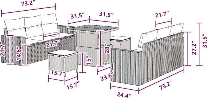 Produktbild vidaXL Garten Sofaset