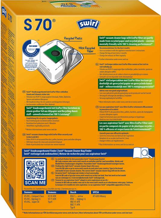 Produktbild Swirl S 70 MicroPor Plus Airspace (1x)