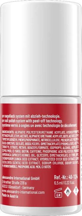 Actual product image Alessandro ALESSAN Striplac UV Colour Red Par 6.5ml (124 Red Paradise, UV gel varnish)