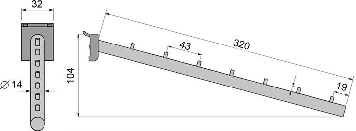 Produktbild OK-Line Abhängearm Wall System