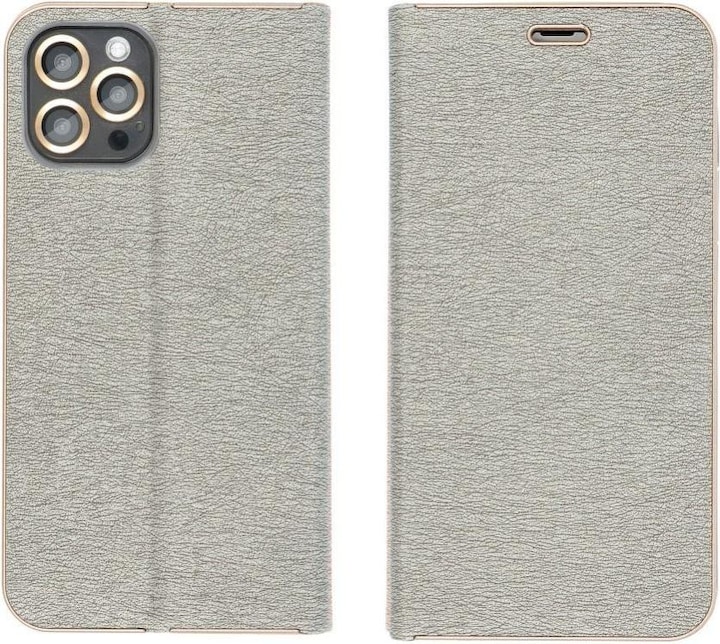 Produktbild Partner Telecom Book case OEM LUNA Book Gold for SAMSUNG A40 silver (Oppo A40)