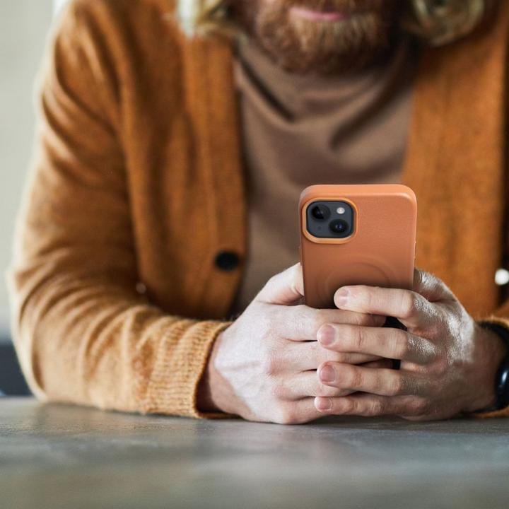 Actual product image Roar Back panel cover case LEATHER MAG compatible with MagSafe for IPHONE 12 Pro Brown (Apple iPhone 12 Pro)