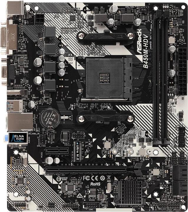 Productafbeelding AsRock B450M-HDV R4.0 B450 (AM4, AMD B450, mATX)