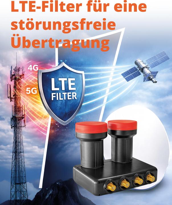 Immagine prodotto Megasat Convertitore d'antenna satellitare Diavolo (Quad LNB, 40mm)