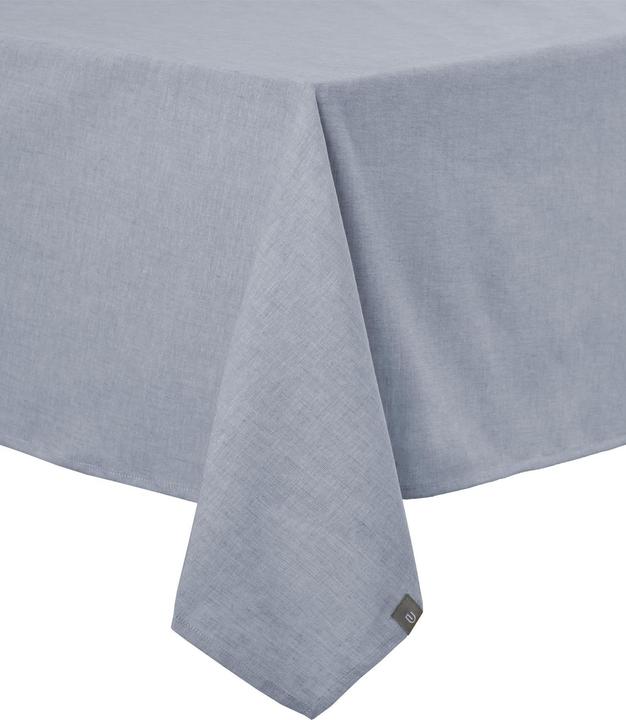 Urbanara Tischdecke Tolosa, 140 cm x 2 m, Jeansblau