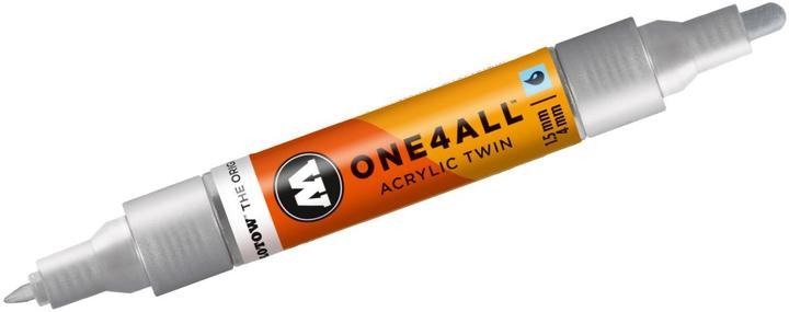 Produktbild Molotow Marqueur pour Maquettes - One4All Twin - Acrylique Argent - 1,5/4mm - -227 - 15 cm (Silber, 4 mm, 1 x)