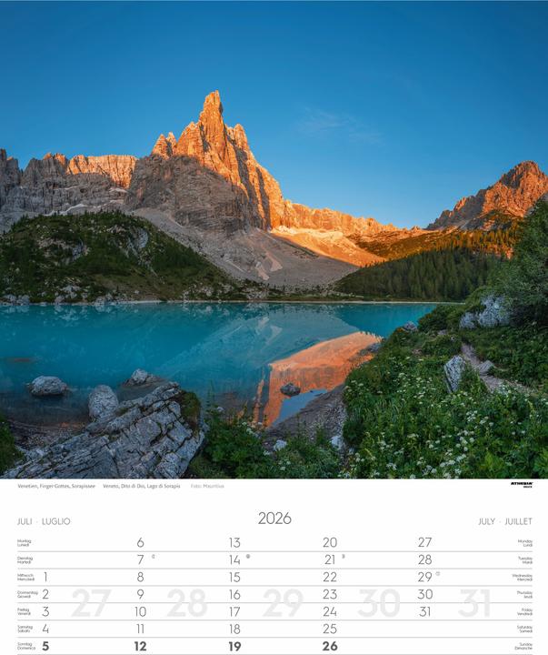 Actual product image WeltnaturerbeDolomitenKalender2026