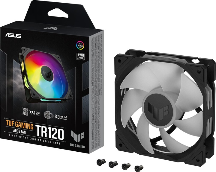 Actual product image ASUS Fan TUF GAMING TR120 FAN ARGB BLK (120 mm, 1 x)