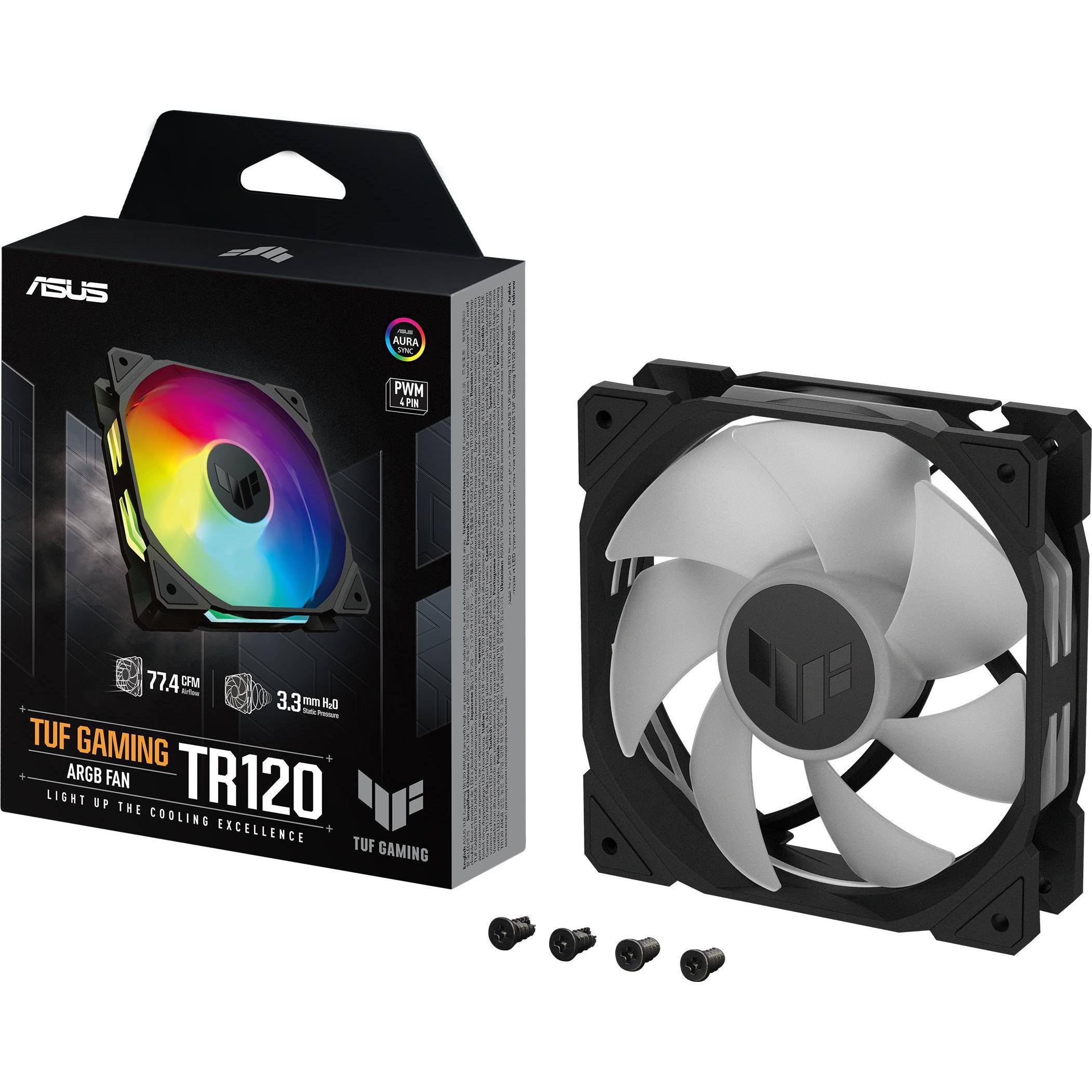 Thumbnail - ASUS Fan TUF GAMING TR120 FAN ARGB BLK (120 mm, 1 x), PC Lüfter, Schwarz