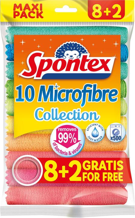 Produktbild Spontex Microfaser Set 8+2Gra 19780028 (10 Stk.)