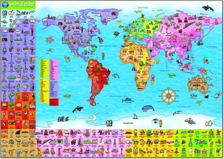 Image du produit Orchard World Map Puzzle & Poster (150 pièces)