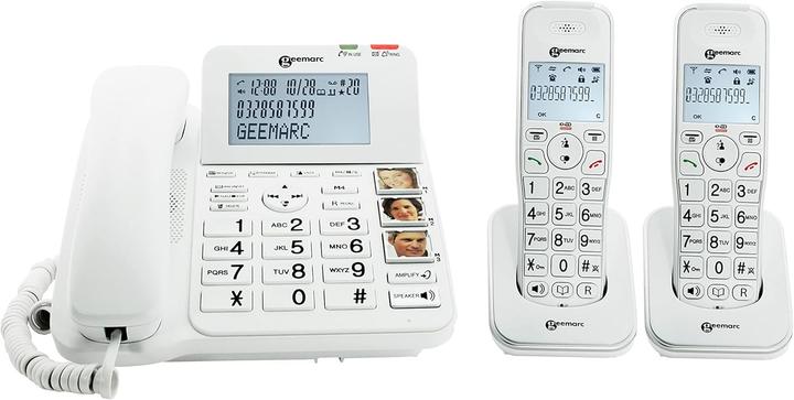 Produktbild Geemarc AMPLIDECT COMBI 295-2 Schnurloses Telefon + 2 DECT 295 AD Mobilteile