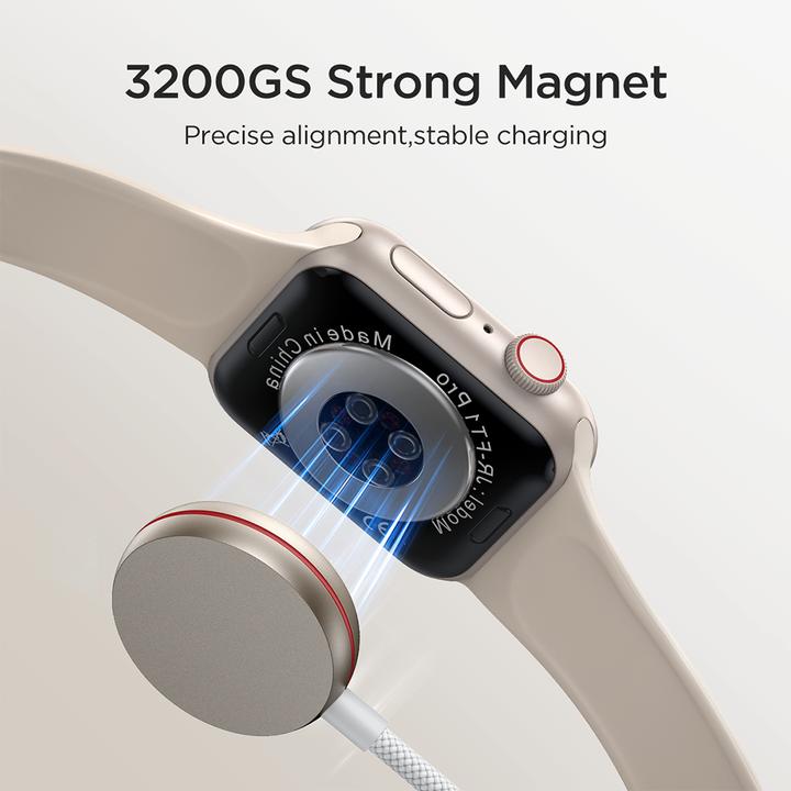 Actual product image Joyroom cable with inductive charger for Apple Watch 1.2m white (S-IW011)