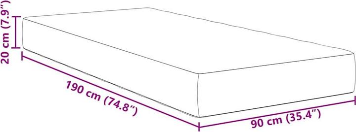Image du produit vidaXL Matelas (90 x 190 cm, Noyau de printemps)