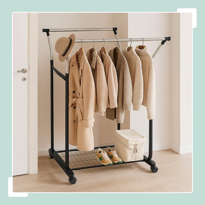 Produktbild Relaxdays Kleiderständer 2 Stangen