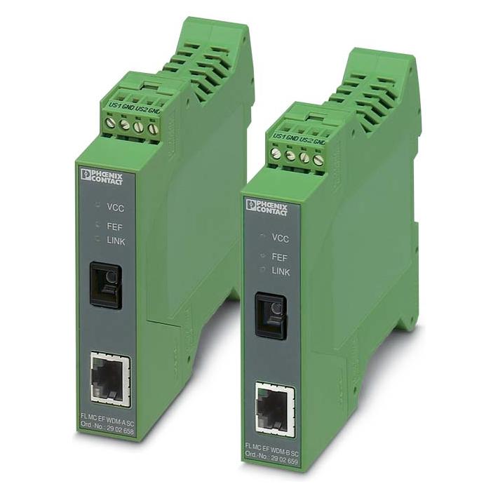 Phoenix Contact Verde Protezione Contro Le Sovratensioni, Phoenix 2902658 100Mbit/S 1310Nm Green Network Media Converter
