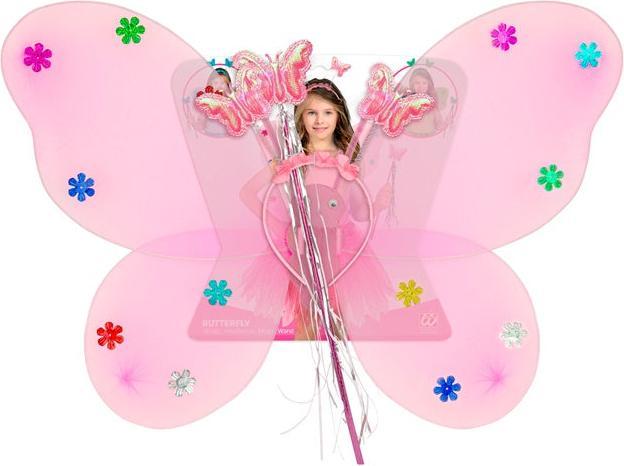 Produktbild Widmann Rosa Schmetterlings Set